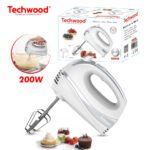 Techwood Batteur À Main 200W 5 Vitesses+ turbo TMM-8001
